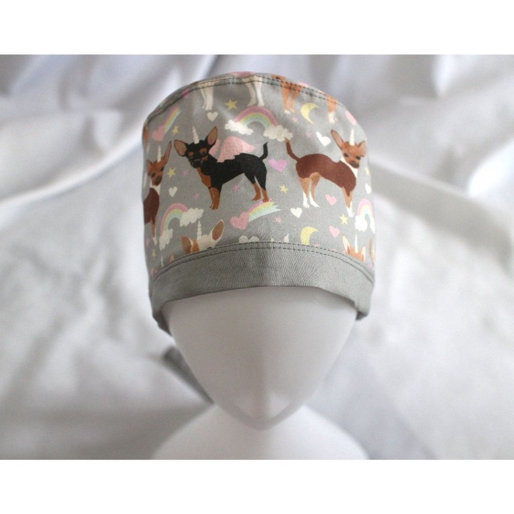 Unicorn Chihuahuas Surgical Scrub Cap Chemo Hat